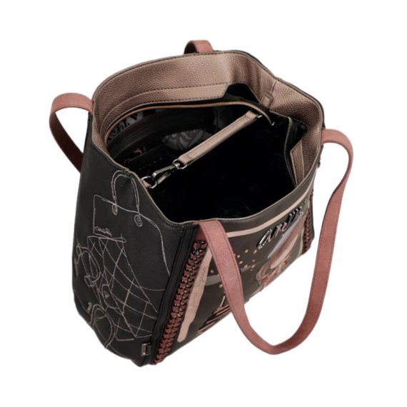 ANEKKE Mala de Ombro Tote Mademoiselle Preta | Ref. 280.41802-371