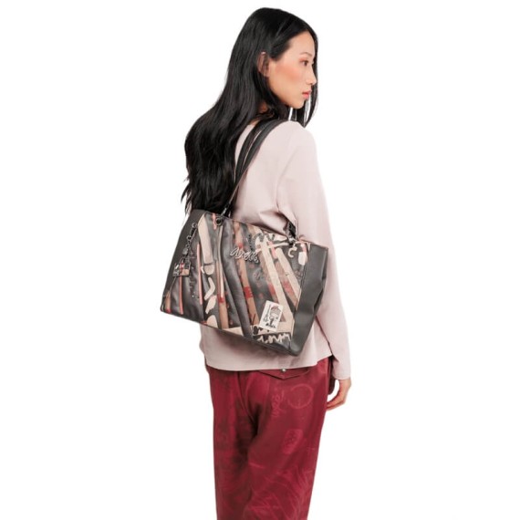 ANEKKE Mala de Ombro Tote Parisian Castanha | Ref. 280.41812-361