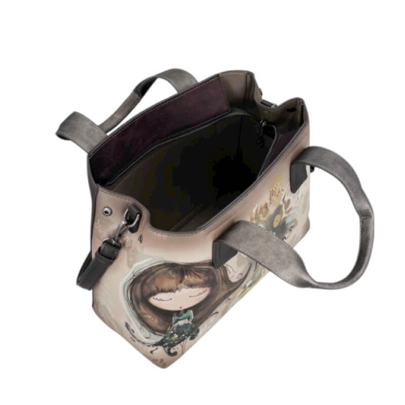 ANEKKE Mala de Senhora c/ Asas de Mão e Tiracolo Real Taupe | Ref. 280.41701-343