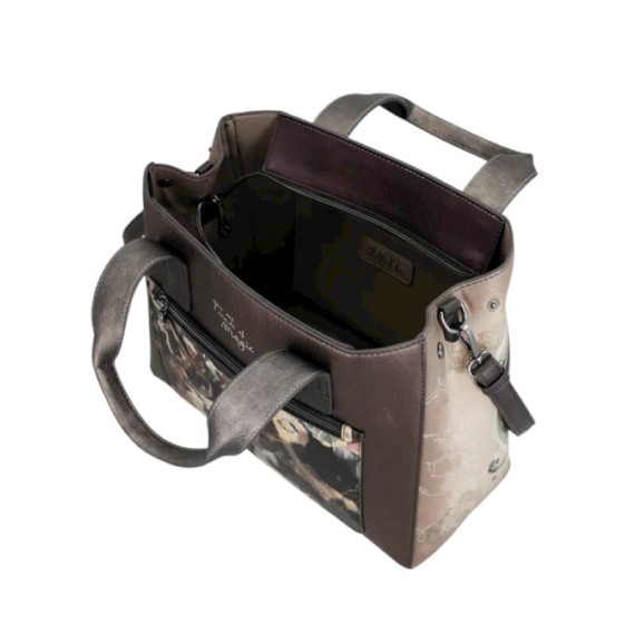 ANEKKE Mala de Senhora c/ Asas de Mão e Tiracolo Real Taupe | Ref. 280.41701-343