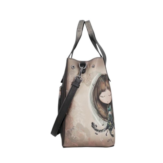 ANEKKE Mala de Senhora c/ Asas de Mão e Tiracolo Real Taupe | Ref. 280.41701-343