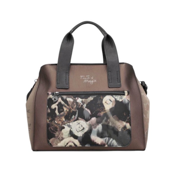 ANEKKE Mala de Senhora c/ Asas de Mão e Tiracolo Real Taupe | Ref. 280.41701-343