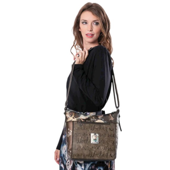 ANEKKE Mala de Tiracolo Manifesto Castanha | Ref. 280.41713-007