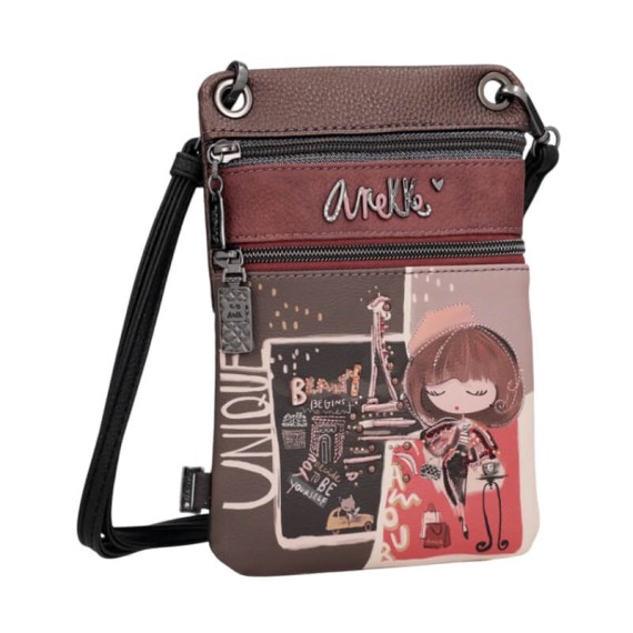 ANEKKE Mini Bolsa Tiracolo 2C Mademoiselle Castanha | Ref. 280.41803-905