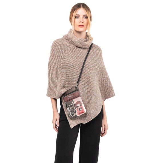 ANEKKE Mini Bolsa Tiracolo 2C Mademoiselle Castanha | Ref. 280.41803-905