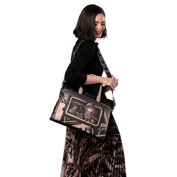 ANEKKE Pasta de Documentos Mademoiselle Preta | Ref. 280.41806-110