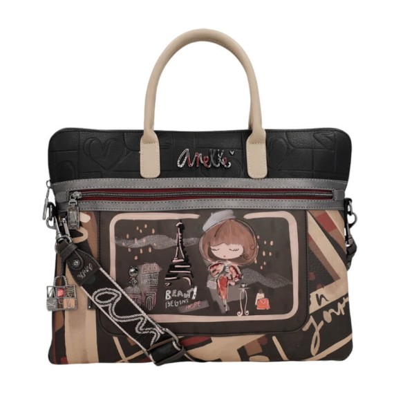 ANEKKE Pasta de Documentos Mademoiselle Preta | Ref. 280.41806-110