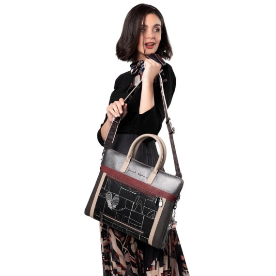 ANEKKE Pasta de Documentos Mademoiselle Preta | Ref. 280.41806-110