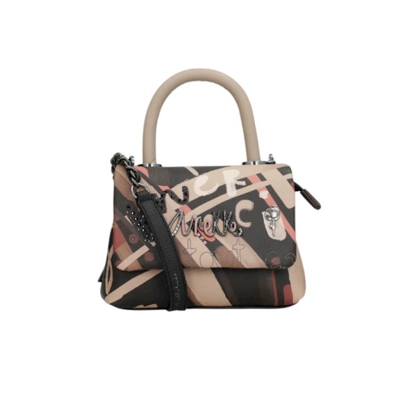 ANEKKE Bolsa de Mão Pequena c/ Tiracolo Parisian Preta | Ref. 280.41813-533