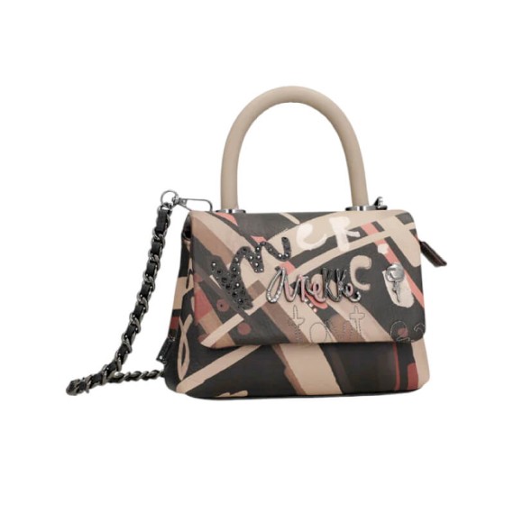 ANEKKE Bolsa de Mão Pequena c/ Tiracolo Parisian Preta | Ref. 280.41813-533
