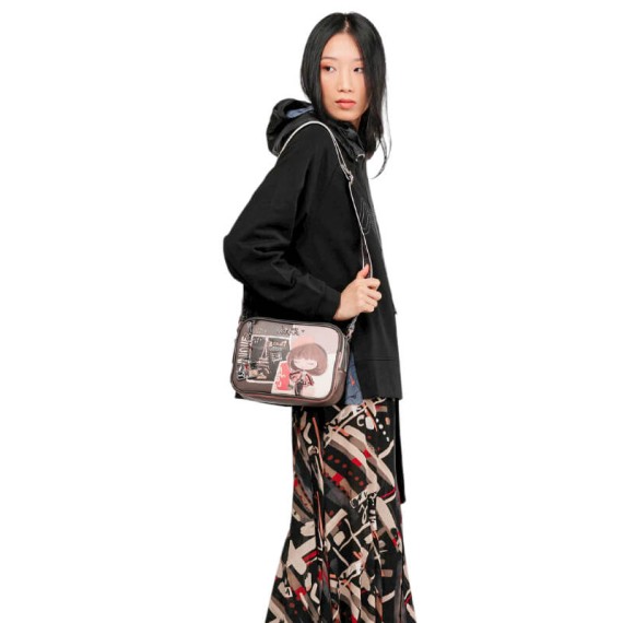 ANEKKE Bolsa de Tiracolo 2C Mademoiselle Preta | Ref. 280.41803-183