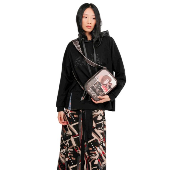 ANEKKE Bolsa de Tiracolo 2C Mademoiselle Preta | Ref. 280.41803-183