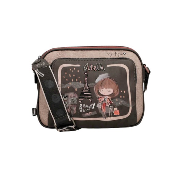 ANEKKE Bolsa de Tiracolo 2C Média Mademoiselle Preta | Ref. 280.41803-516