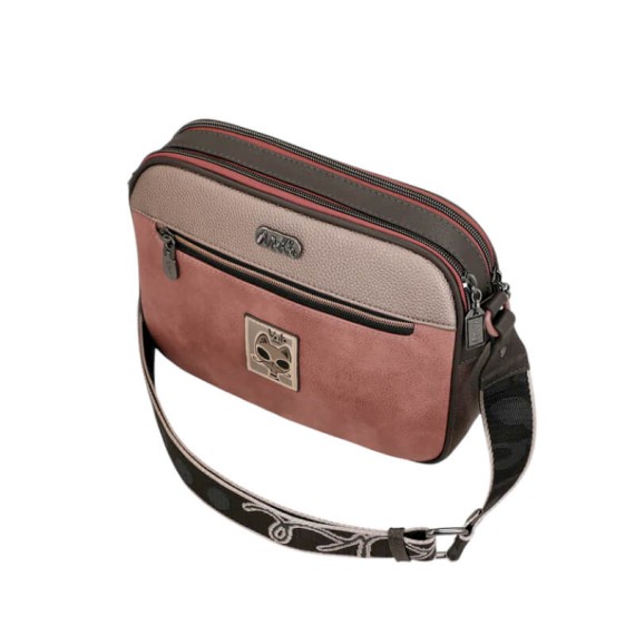 ANEKKE Bolsa de Tiracolo 2C Média Mademoiselle Preta | Ref. 280.41803-516