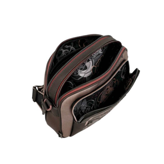 ANEKKE Bolsa de Tiracolo 2C Média Mademoiselle Preta | Ref. 280.41803-516