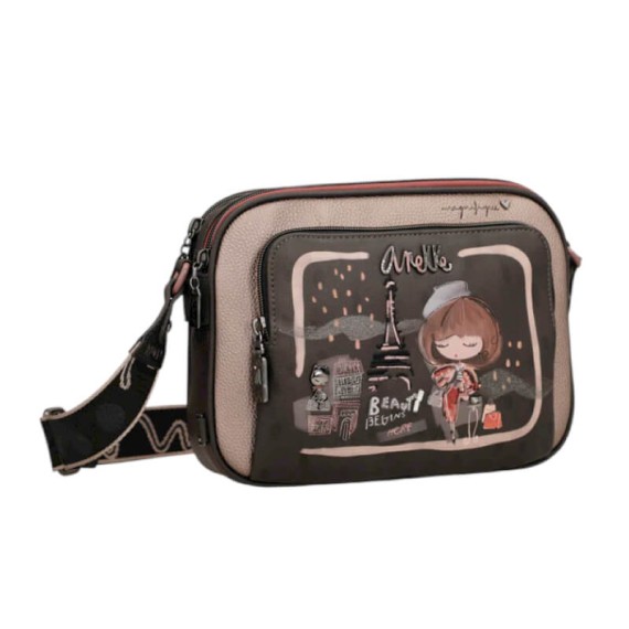 ANEKKE Bolsa de Tiracolo 2C Média Mademoiselle Preta | Ref. 280.41803-516