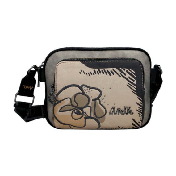 ANEKKE Bolsa de Tiracolo 2C Média Nature Koko Preta | Ref. 280.41863-516