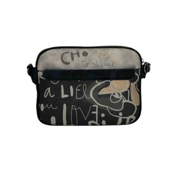 ANEKKE Bolsa de Tiracolo 2C Média Nature Koko Preta | Ref. 280.41863-516