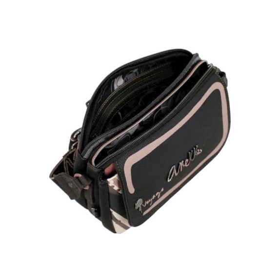 ANEKKE Bolsa de Tiracolo c/ Aba Parisian Preta | Ref. 280.41813-349