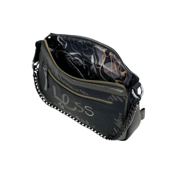 ANEKKE Bolsa de Tiracolo c/ Alça Curta Nature Koko Preta | Ref. 280.41863-267