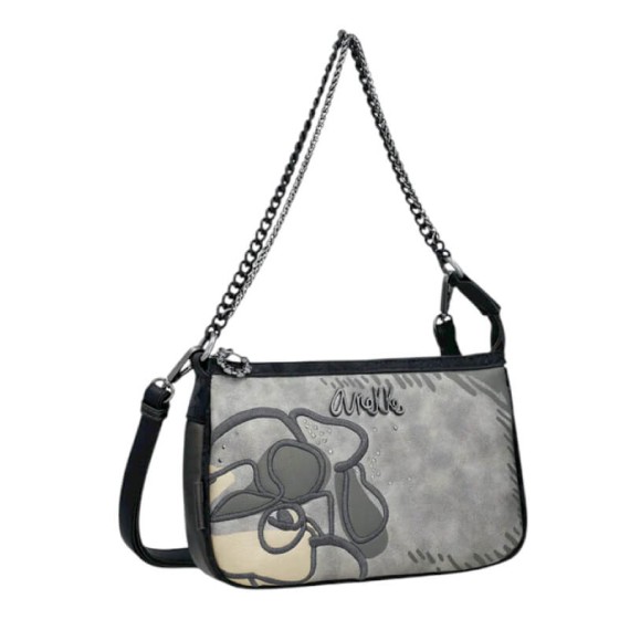 ANEKKE Bolsa de Tiracolo c/ Alça Curta Nature Koko Preta | Ref. 280.41863-267