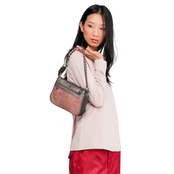 ANEKKE Bolsa de Tiracolo c/ Alça Curta Parisian Preta | Ref. 280.41813-267