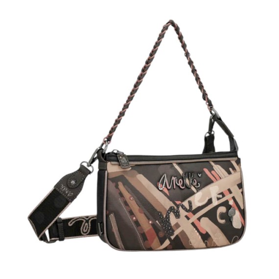 ANEKKE Bolsa de Tiracolo c/ Alça Curta Parisian Preta | Ref. 280.41813-267