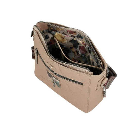 ANEKKE Bolsa de Tiracolo Quadrada Evolution Bege | Ref. 280.41773-538 ANEKKE Bolsa de Tiracolo Quadrada Evolution Bege | Ref. 280.41773-538