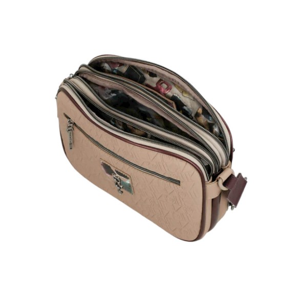 ANEKKE Bolsa de Tiracolo Tripla Evolution Bege | Ref. 280.41773-188