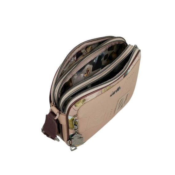 ANEKKE Bolsa de Tiracolo Tripla Evolution Bege | Ref. 280.41773-188