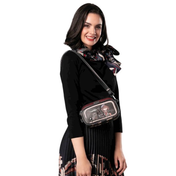 ANEKKE Bolsa Tiracolo 2C Pequena Mademoiselle Preta | Ref. 280.41803-445