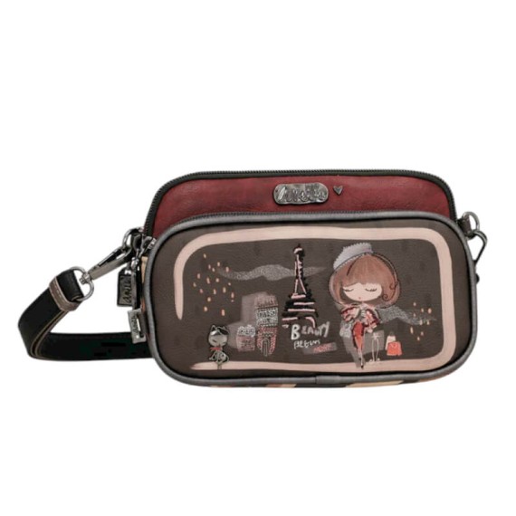 ANEKKE Bolsa Tiracolo 2C Pequena Mademoiselle Preta | Ref. 280.41803-445