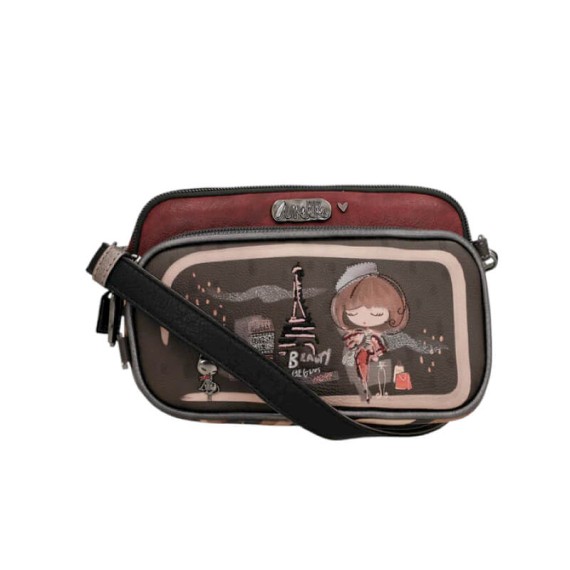 ANEKKE Bolsa Tiracolo 2C Pequena Mademoiselle Preta | Ref. 280.41803-445