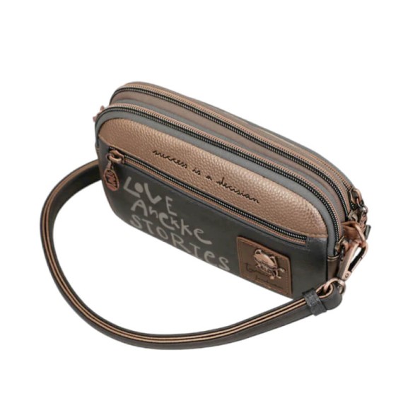 ANEKKE Bolsa Tiracolo 2C Pequena Real Smart Pack Bege | Ref. 280.41783-445