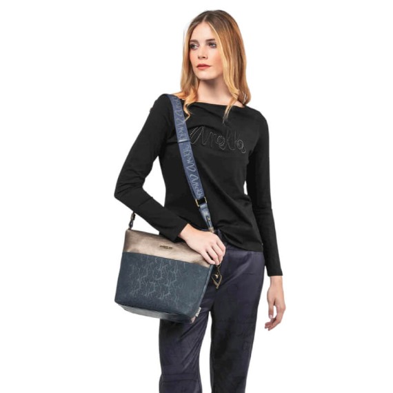 ANEKKE Bolsa Tiracolo Grande c/ Bolso Frontal Studio Azul | Ref. 280.41843-248