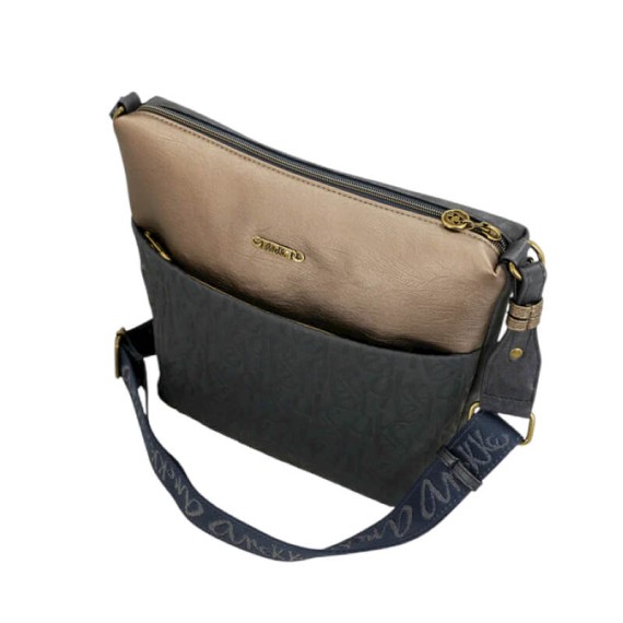 ANEKKE Bolsa Tiracolo Grande c/ Bolso Frontal Studio Azul | Ref. 280.41843-248