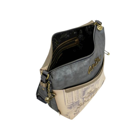 ANEKKE Bolsa Tiracolo Grande c/ Bolso Frontal Studio Azul | Ref. 280.41843-248