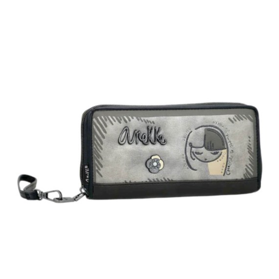 ANEKKE Carteira Grande Estampada RFID Nature Koko Prateada | Ref. 280.41869-908