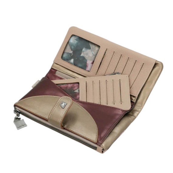 ANEKKE Carteira Grande Flexível RFID Evolution Bege | Ref. 280.41779-906 ANEKKE Carteira Grande Flexível RFID Evolution Bege | Ref. 280.41779-906