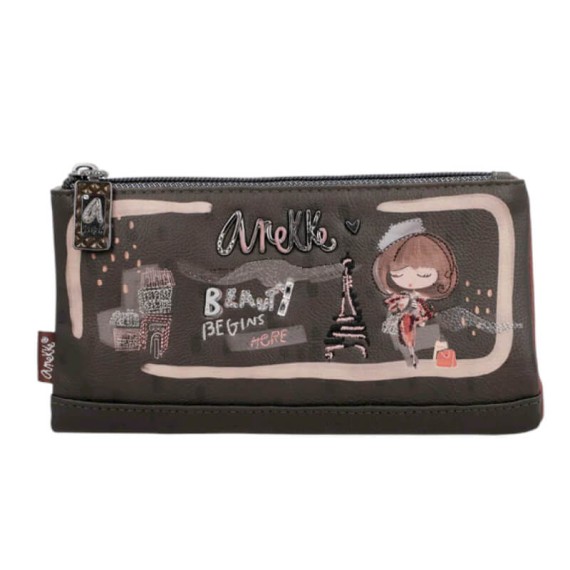 ANEKKE Carteira Grande Flexível RFID Mademoiselle Castanha | Ref. 280.41809-906