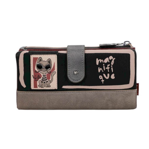 ANEKKE Carteira Grande Flexível RFID Parisian Preta | Ref. 280.41819-906