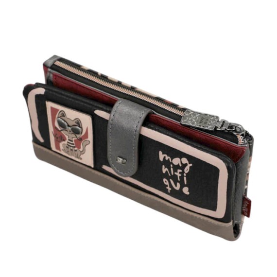 ANEKKE Carteira Grande Flexível RFID Parisian Preta | Ref. 280.41819-906