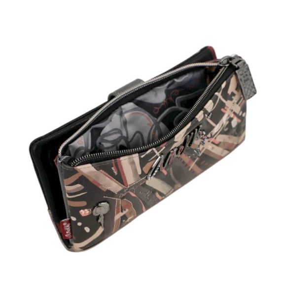 ANEKKE Carteira Grande Flexível RFID Parisian Preta | Ref. 280.41819-906