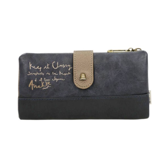 ANEKKE Carteira Grande Flexível RFID Studio Azul | Ref. 280.41849-906