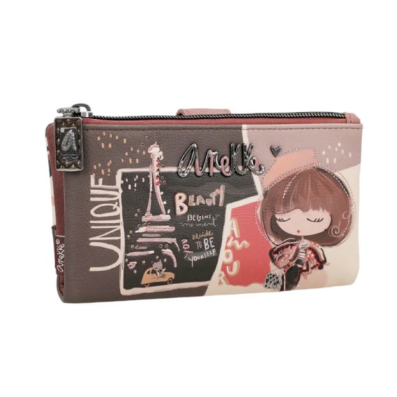 ANEKKE Carteira Grande RFID Mademoiselle Castanha | Ref. 280.41809-907