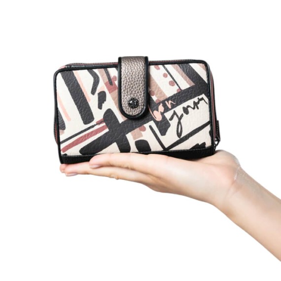 ANEKKE Carteira Média c/ Presilha RFID Mademoiselle Preta | Ref. 280.41809-909