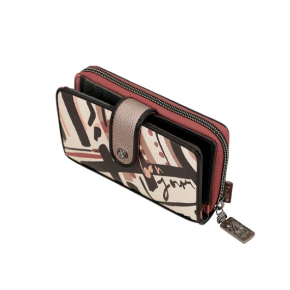 ANEKKE Carteira Média c/ Presilha RFID Mademoiselle Preta | Ref. 280.41809-909