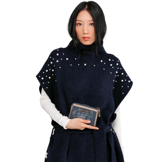 ANEKKE Carteira Média Flexível RFID Boutique Azul | Ref. 280.41859-912