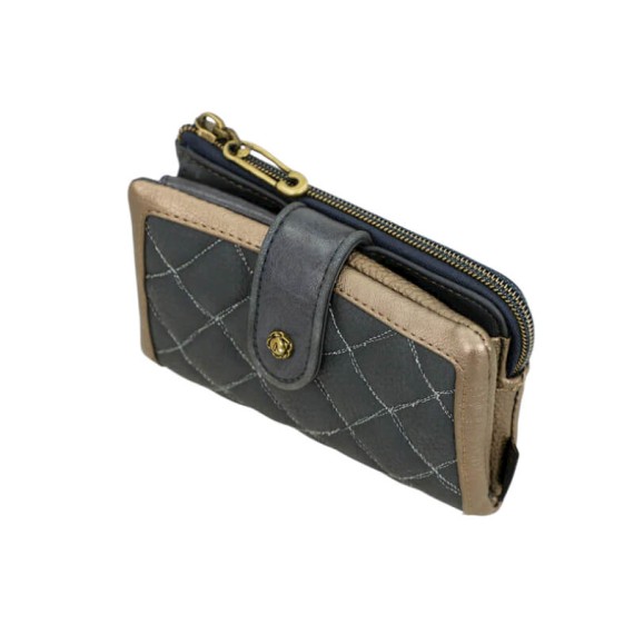 ANEKKE Carteira Média Flexível RFID Boutique Azul | Ref. 280.41859-912