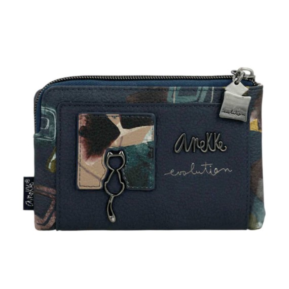 ANEKKE Carteira Média Flexível RFID Evolution Azul | Ref. 280.41779-912